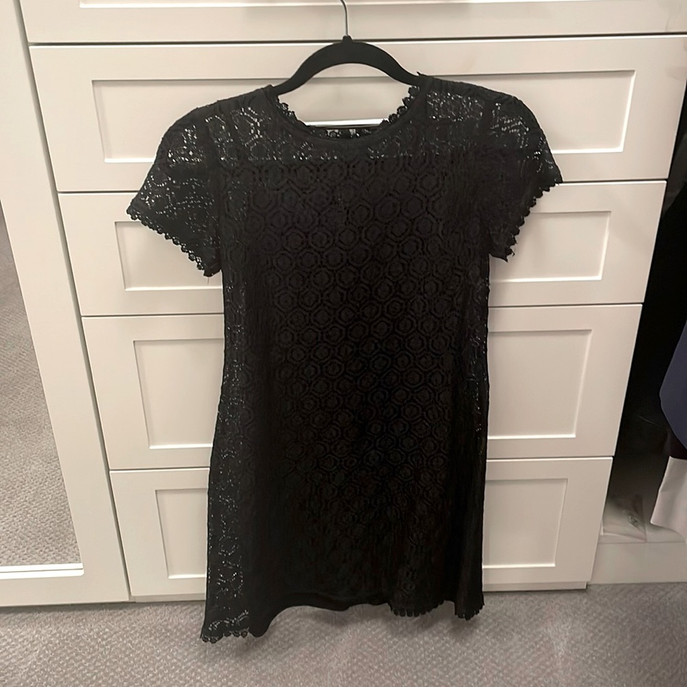Black Lined Lace dress